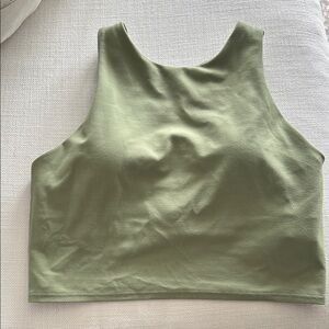 Athleta Green Fitted Crop Tank Top